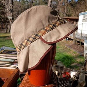 Vintage Stetson Tan Bucket Hat with Plaid Band